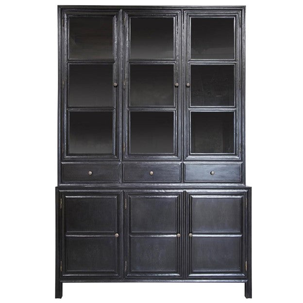 Noir Colonial Global Bazaar Hand Rubbed Black Colonial Hutches