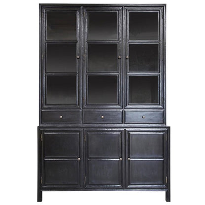 Noir Colonial Global Bazaar Hand Rubbed Black Colonial Hutches