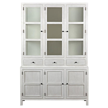 Noir Colonial French Country Antique Whitewash Colonial Hutches