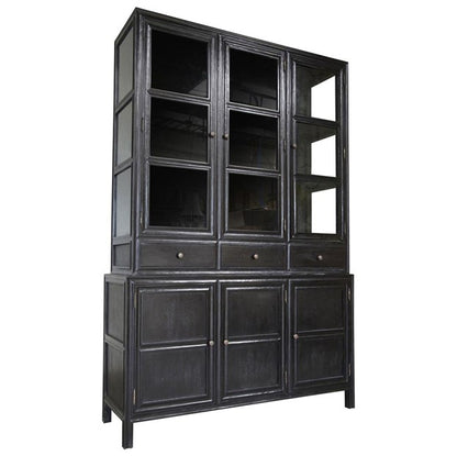 Noir Colonial Global Bazaar Hand Rubbed Black Colonial Hutches